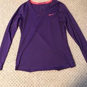Nike Women’s Long Sleeve Purple NIKE PRO shirt!